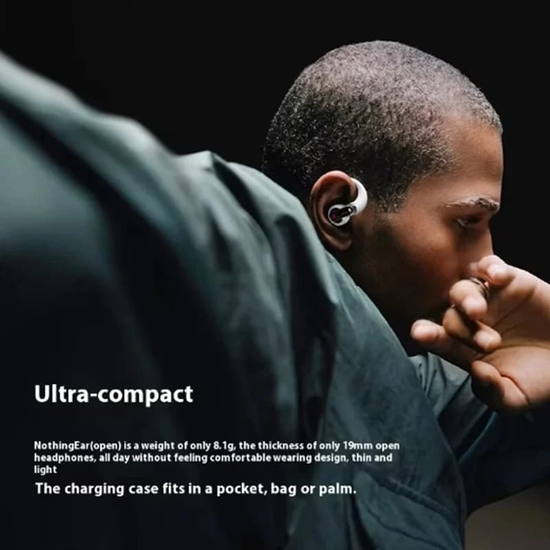 سماعات NOTHING Ear اللاسلكية المفتوحة، سماعات بلوتوث رفيعة وشفافة، وضع تأخير منخفض، سماعات موسيقى مخصصة فائقة الصغر - 6