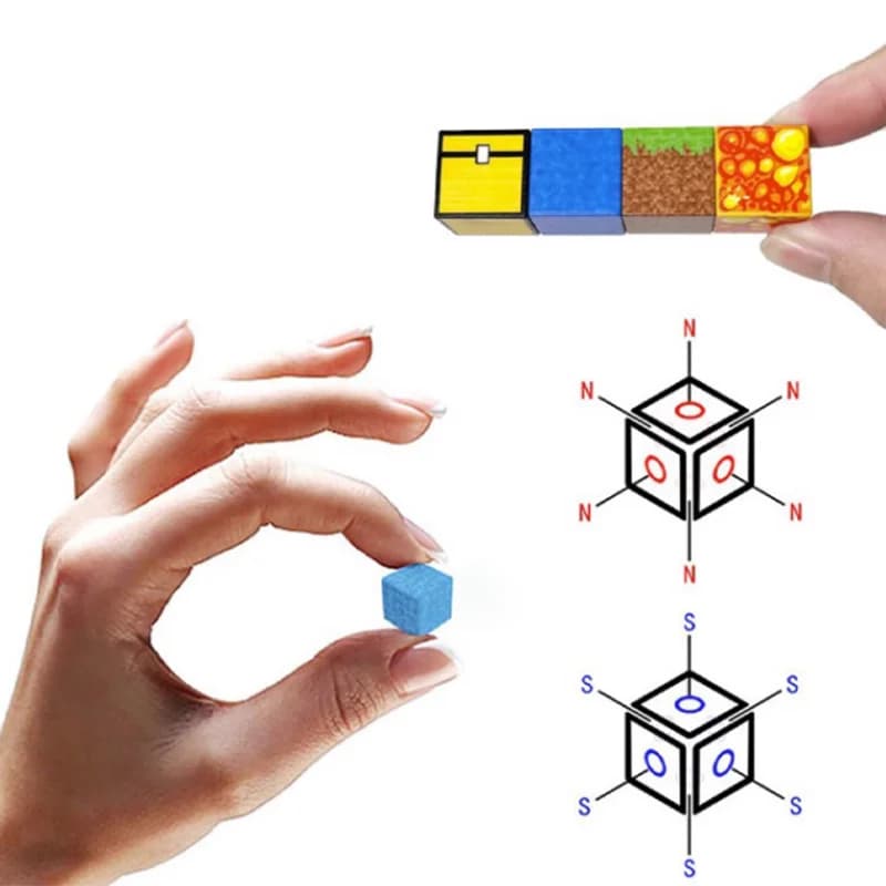 50-400pcs Mine Magnetic Building Block World Magnet Cube Set for Boys Girls Kid  DIY Model Children Sensory Toy Christmas Gift - 3