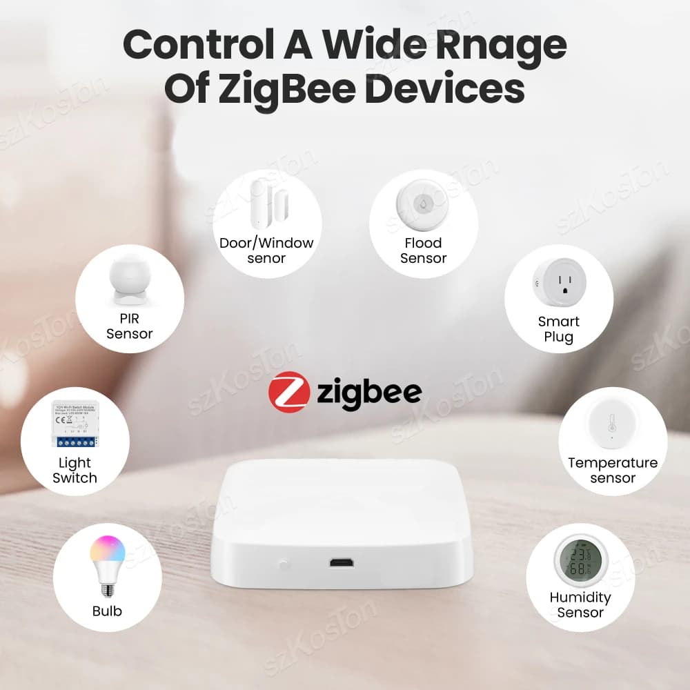 بوابة Tuya Smart Life متعددة الأوضاع مركز أتمتة منزلية ذكية جسر ZigBee WiFi بلوتوث Mesh تحكم صوتي لـ Alexa وGoogle - 2