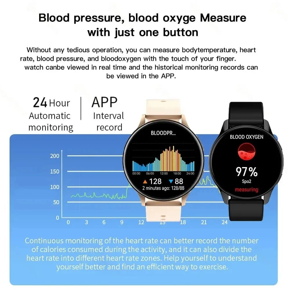 LIGE New Smart Watch 2025 Wireless Charging Smartwatch Bluetooth Calls Watches Men Women Fitness Bracelet Custom Watch Face +Box - 5