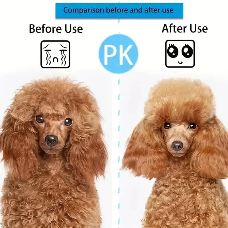 Easy to clean pet grooming brush with self-cleaning button for one click hair removal - 6