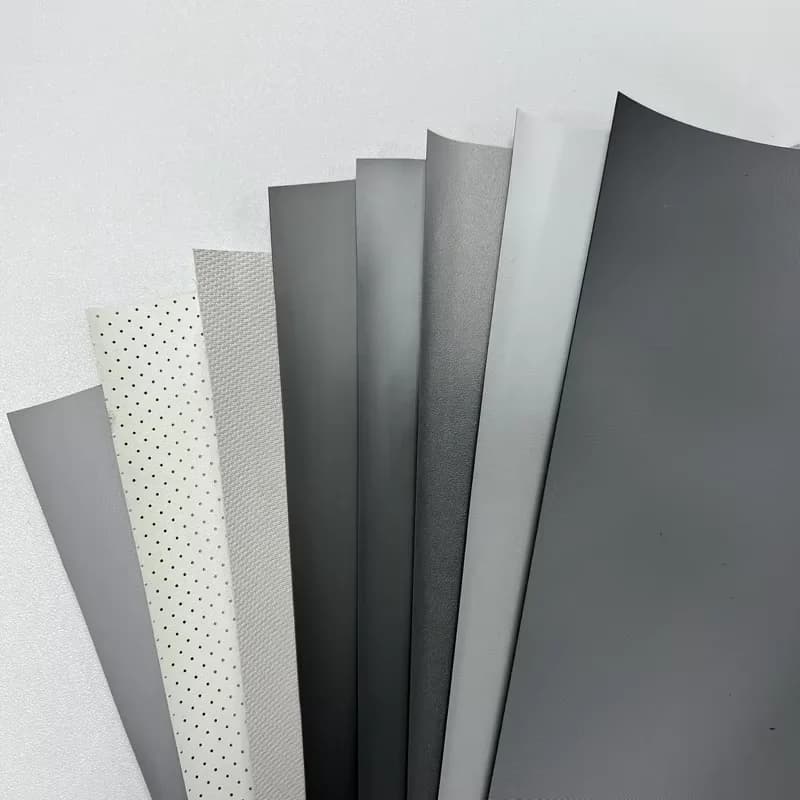 أبيض سينمائي، كريستال رمادي، ماسة سوداء نانو، موشور T كريستال PET، عينة مجانية من قماش شاشة العرض، مادة ستارة ALR