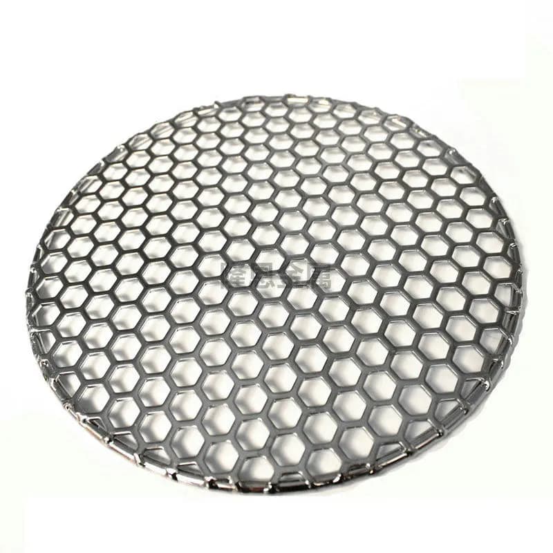 10-40CM Diameter Stainless Steel 304 Food Grade Round BBQ Charcoal Grate Barbecue Grill with Cellular Holes Grid Mesh Net - 2