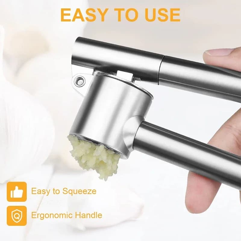 Garlic Press Mincer Stainless Steel Garlic Crusher for Kitchen, Detachable, Extended Edition 7inch, Rust Proof, Kitchen Gadgets - 5