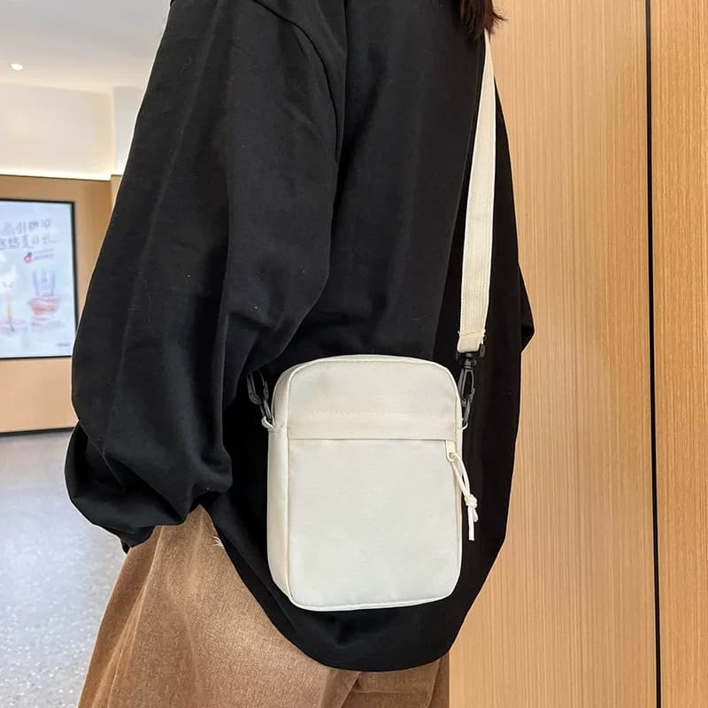 Men’s Women Small Crossbody Shoulder Bag, Lightweight Casual Sling Bag with Multi Zipper Pockets for Travel, Work, Daily Use - 3