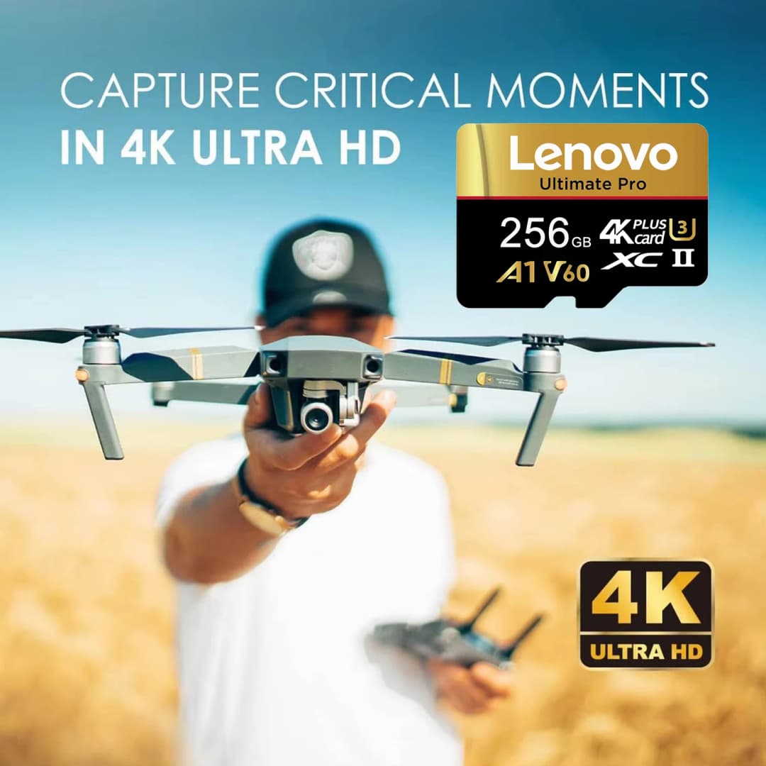 بطاقات ذاكرة Lenovo فائقة الوضوح سعة 512 جيجابايت وبطاقات Micro TF SD سعة 128 جيجابايت و64 جيجابايت مع تصحيح الأخطاء U1 لـ GoPro/الكمبيوتر اللوحي/المراقبة - 4