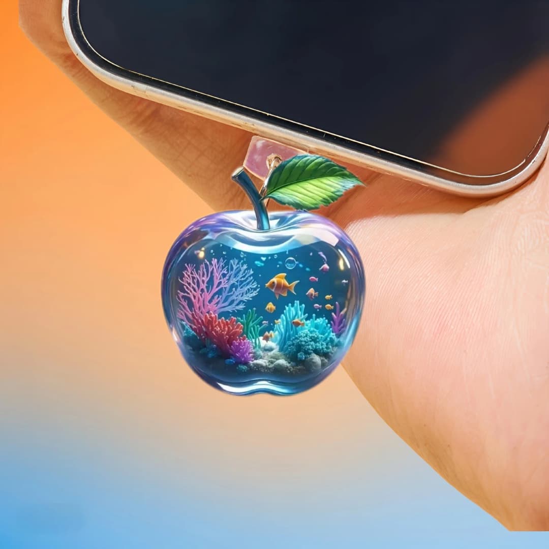 سدادة غبار للهاتف المحمول إكسسوارات الهاتف زينة لطيفة للهاتف على شكل أسماك بحرية ونباتات مائية موصل أندرويد لهواتف آيفون/Type-C - 5