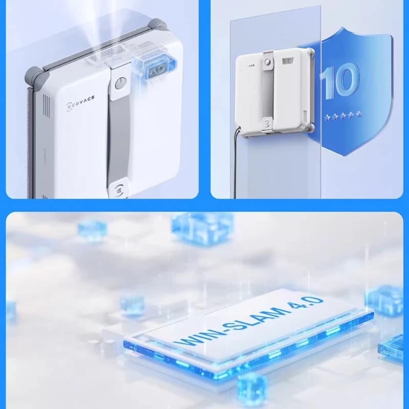 أصلي من ايكوفاكس WINBOT MINI2، روبوت تنظيف نوافذ ذكي، مكنسة زجاج 8000 بسكال، 100-240 فولت - جهاز تنظيف منزلي فعال - 2