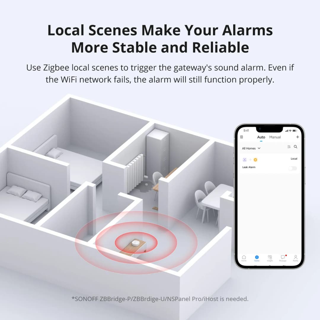 سونوف SNZB-05P زيجبي 3.0 مستشعر تسرب المياه اكتشاف التسرب والتقطير تنبيهات في الوقت الفعلي يدعم مساعد جوجل أليكسا - 6