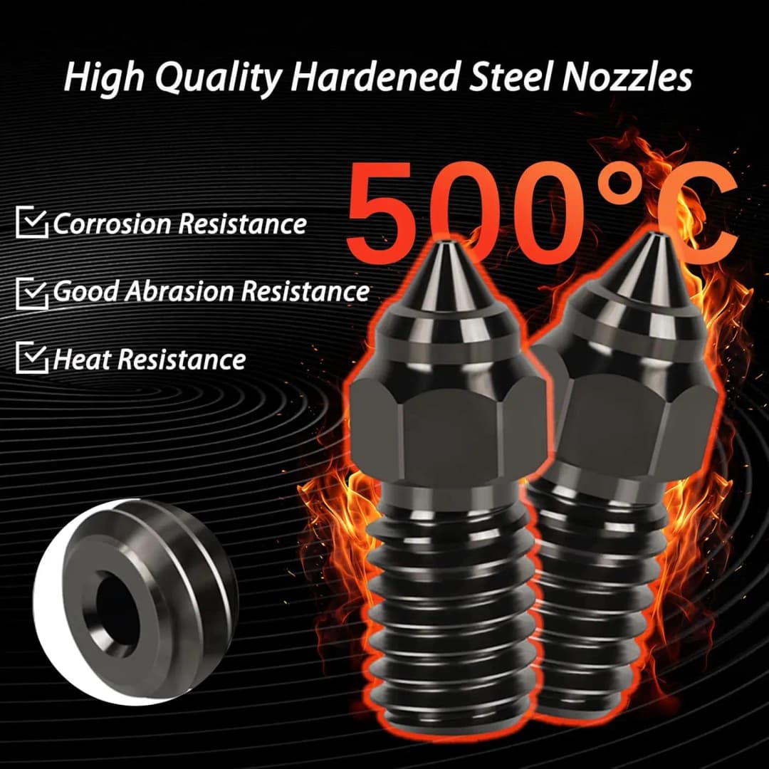 Creality Ender 3 V3 SE Nozzle Kit High Speed Hard Steel Nozzle 0.2/0.4/0.6/0.8/1.0mm 3D Printer for Ender3 V3 SE/Ender 7/Ender 5 - 6