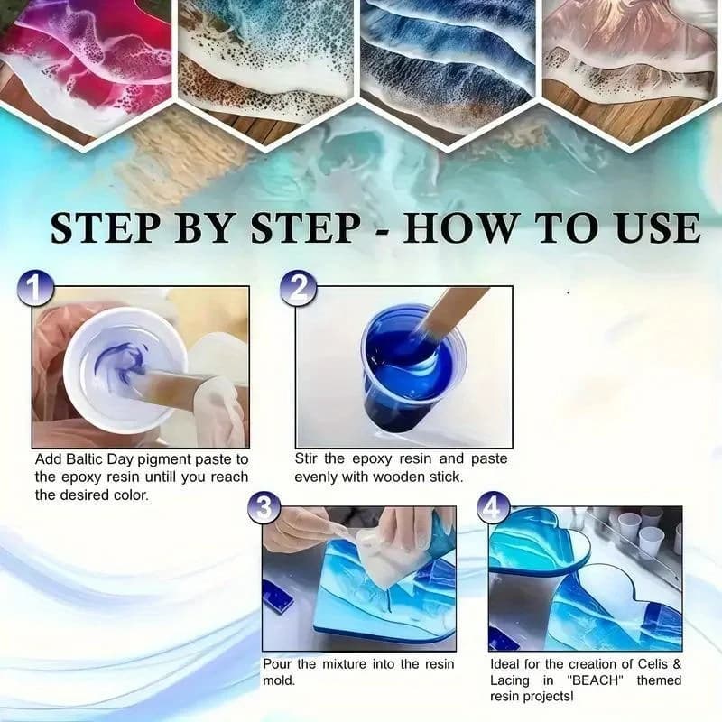 24 Colors/8 Colors 5g 0.18oz Pearlescent Mica Powder in Different Colors, Vibrant Epoxy Resin Dyes, DIY Jewelry Crafts, Long-Lasting Colored Pigments, Art and Craft Kits, Suitable for Candle Making, DIY Crafts, Woodwork River Tabletops, Liquid Pigment Mixtures, Coasters, and Jewelry Making - 3