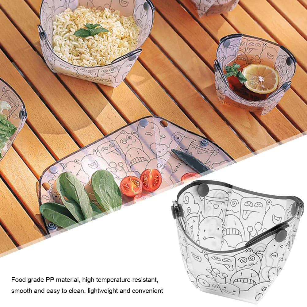 PP أواني الطعام القابلة للطي المحمولة مخيم طقم أطباق وعاء/كوب/لوحة/القهوة بالتنقيط تصفية قابلة للطي للتخييم التنزه السفر - 2