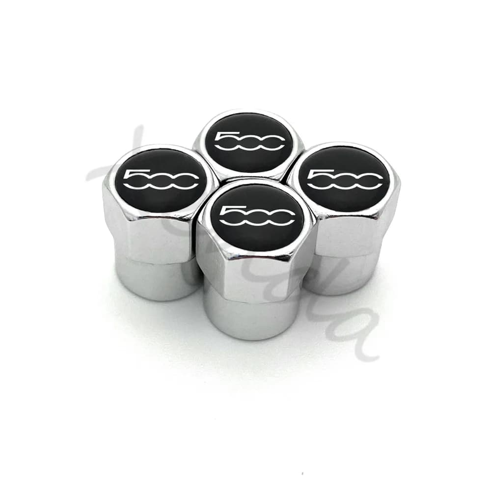4Pcs Aluminum Alloy Car Wheel Tire Valve Caps Air Tyre Stem Cover Case Plugs Airtight For Fiat 500 2007-2015 Styling Accessories - 5