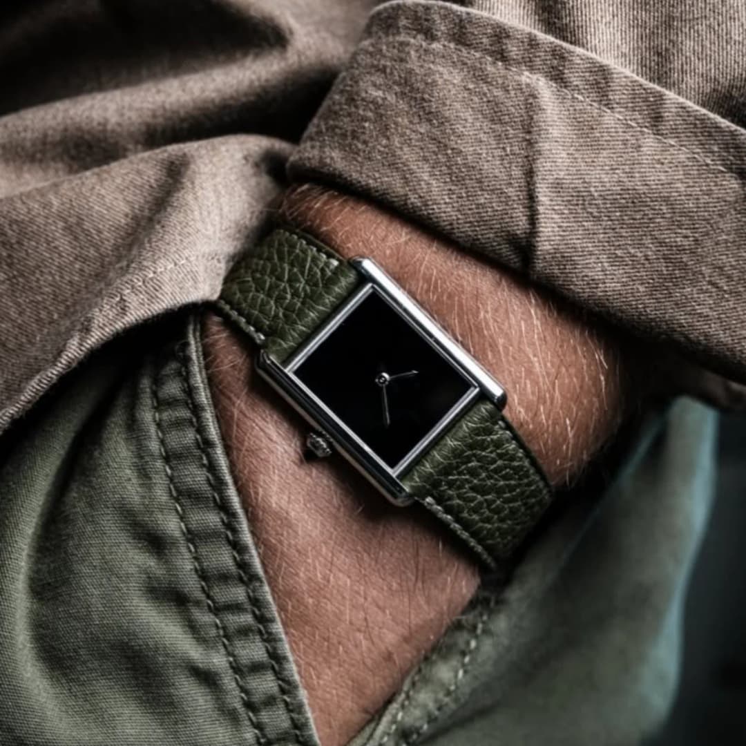 CILOA 2025 New Men's Square Leather Strap Elegant Light Luxury Business Casual Waterproof Quartz Watch - 5