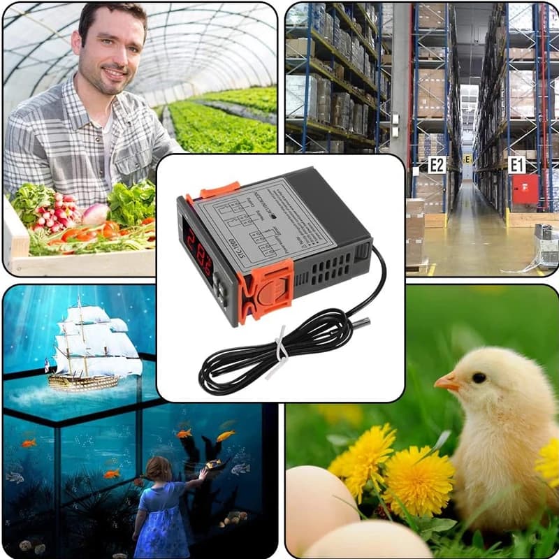 Smart STC-1000 Temperature Controller LED Digital Thermostat Thermoregulator Incubator Relay Heating and Cooling 12 V 220V - 5