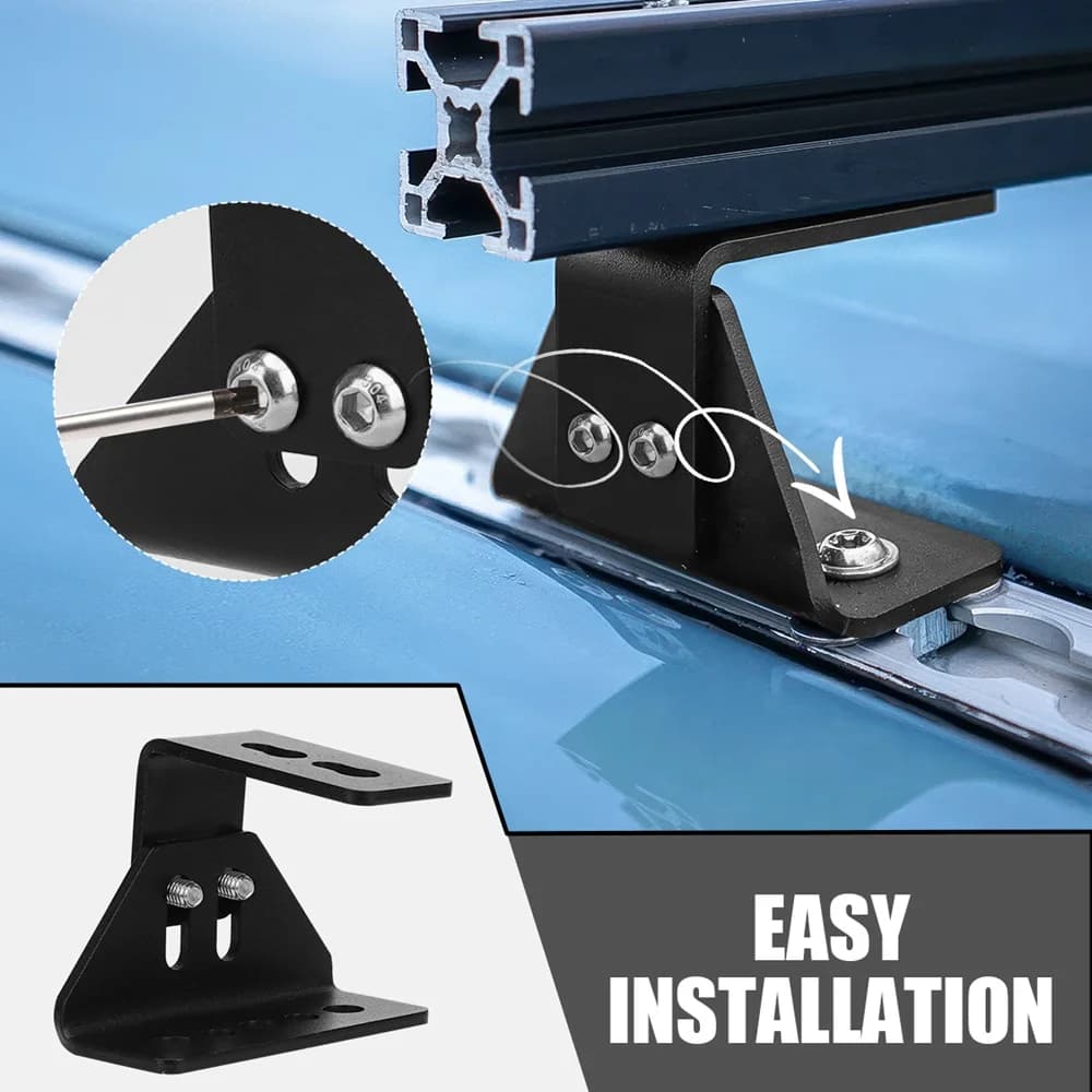لرف سقف ALPHARACK مع 90 °   زاوية 65 مم دعامة تركيب من الفولاذ المقاوم للصدأ - 3