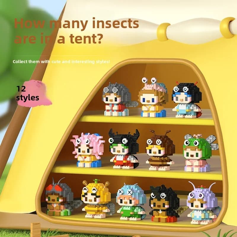 مجموعة بناء حيوانات، طوب صغير، ألعاب بناء للأطفال والكبار، ديكور منزلي - 4