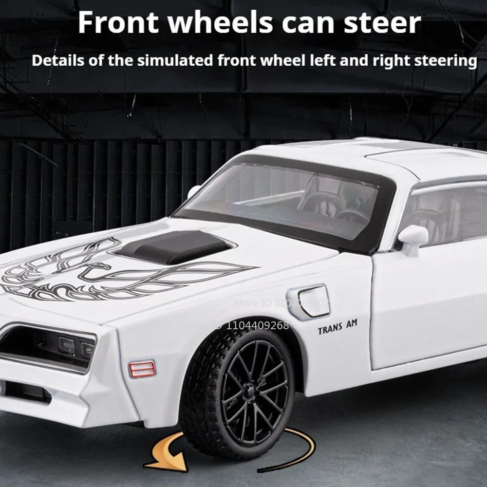 نموذج سيارة Firebird Viper مقاس 1:32 لعبة صوت وإضاءة سيارة سحب الأبواب مفتوحة نماذج سبائك مصبوبة هدايا قابلة للجمع للأطفال - 5