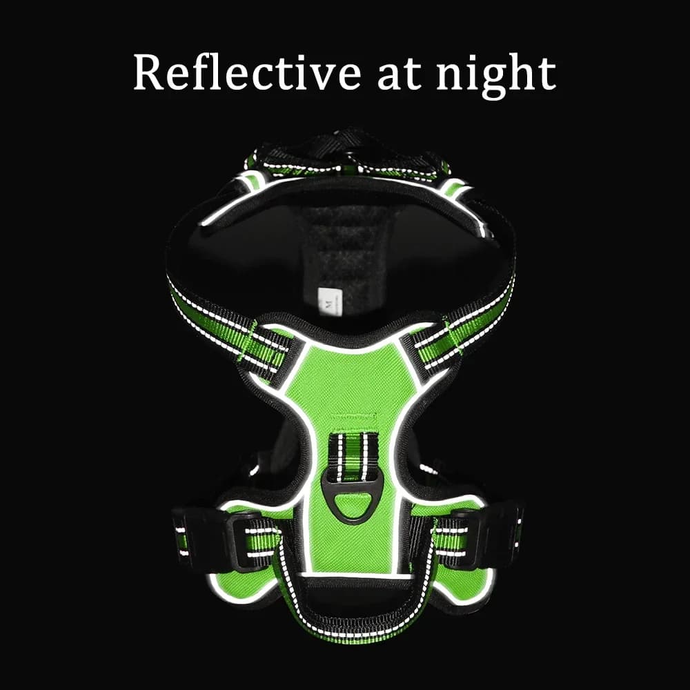 Adjustable Nylon Dog Harness Vest Reflective Soft Breathable No Pull Dog Harness Pet Harness Leash For Small Medium Large Dogs - 5