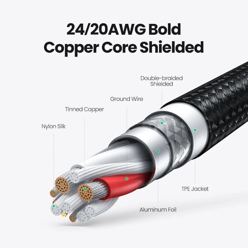 UGREEN MFi USB Lightning Cable Charger for iPhone 14 13 12 11 xs xr 8 7 6s Fast charging data For Apple ipad pro short 25cm long - 5