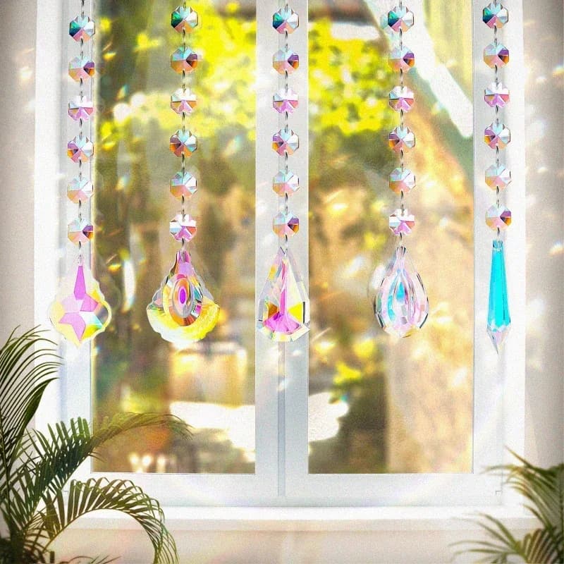 1PCs Crystal Suncatcher AB Color Rainbow Chaser Curtain Pendant Sun Catcher Glass Prism Outdoor Window Home Garden Decor - 3