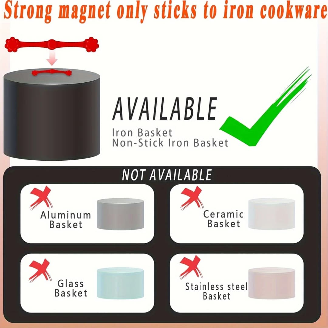 1/2 مجموعة مشبك سيليكون مغناطيسي لفرن الهواء الساخن لتثبيت ورق الزبدة قفل بطانات يمكن التخلص منها لمنع احتراق الورق - 5