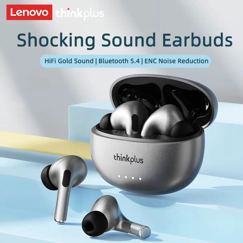 سماعات لينوفو LP5 PRO لاسلكية بلوتوث 5.4، TWS HiFi Sound، سماعات أذن للألعاب، سماعة رأس رياضية طويلة الاستعداد مع ميكروفون 2025 - 4