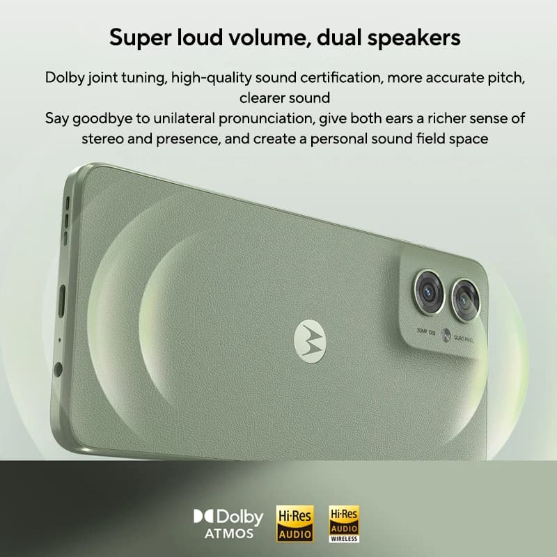 هاتف Motorola MOTO G55 الذكي شاشة 6.5 بوصة 120Hz روم عالمي معالج MediaTek Dimensity 7025 سعة 256GB كاميرا 50MP بطارية 5000mAh - 6