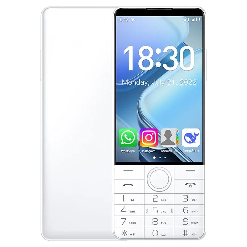 هاتف دووف بدون كاميرا R70 بشاشة لمس ذكية ولوحة مفاتيح، 4G، 6 جيجابايت + 128 جيجابايت، بطارية 2600 مللي أمبير، شاشة 4.0 بوصة، أندرويد 14، واي فاي - 4