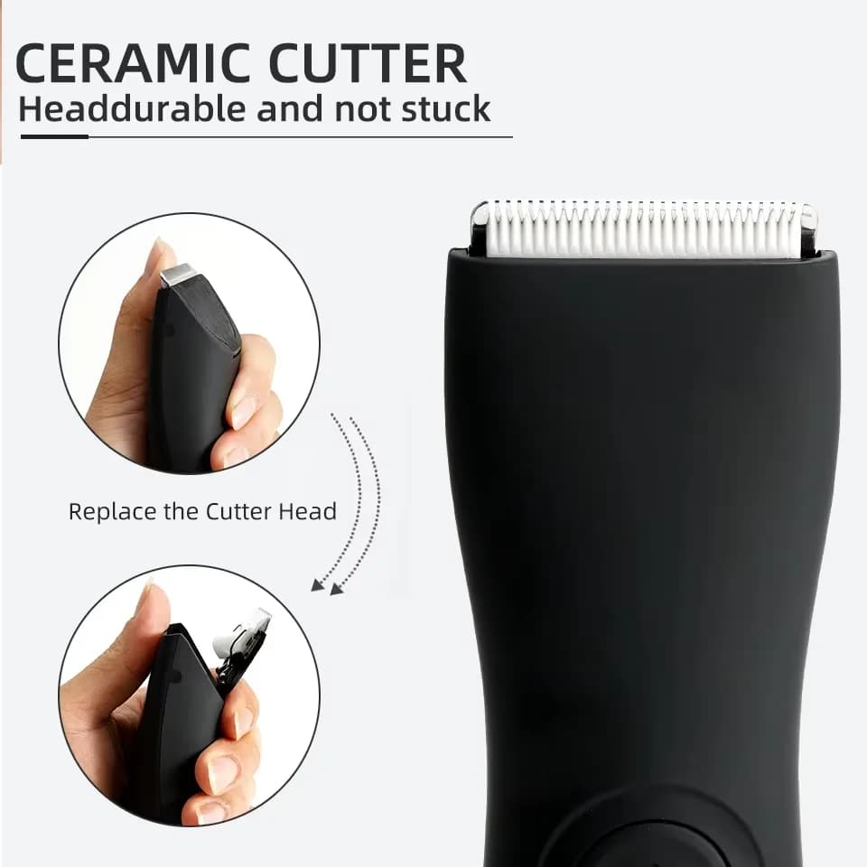 Mens Body Hair Trimmer for Men Balls Women Lady Shaver Hair Removal Bikini Trimmer Groin & Body Shaver Groomer Arm Beard Razor - 6