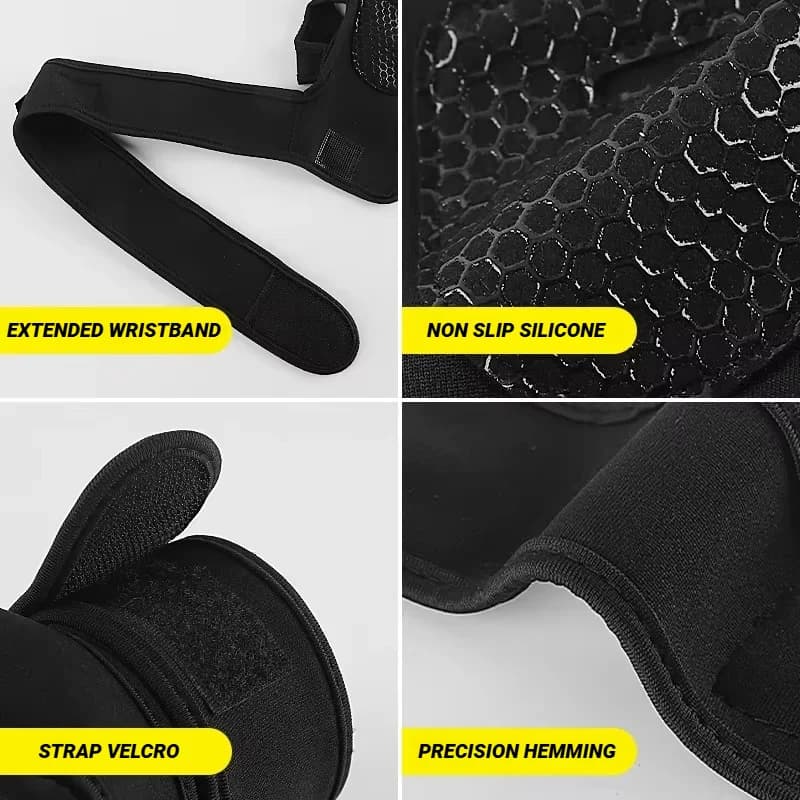1Pair Training Sport Gloves for Men Women Workout Fitness Body Building Weightlifting Gym Hand Wrist Palm Protector Dumbbells Ha - 3