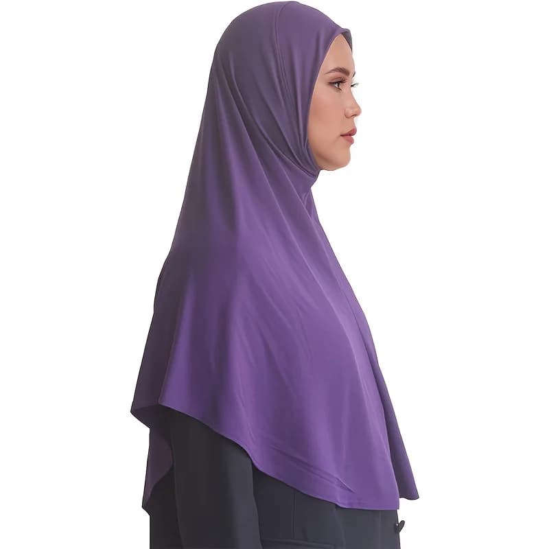 عادي جاهز لارتداء الحجاب للنساء المسلمات العمائم الفورية لينة جيرسي وشاح خفيفة الوزن لحظة الحجاب الصلاة خيمار الحجاب - 3