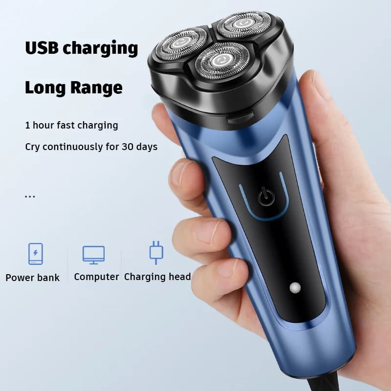 Shaver for Men USB Electric Shaver Powerful Beard Shaving Machine Electric Razor Rechargeable Waterproof - 3