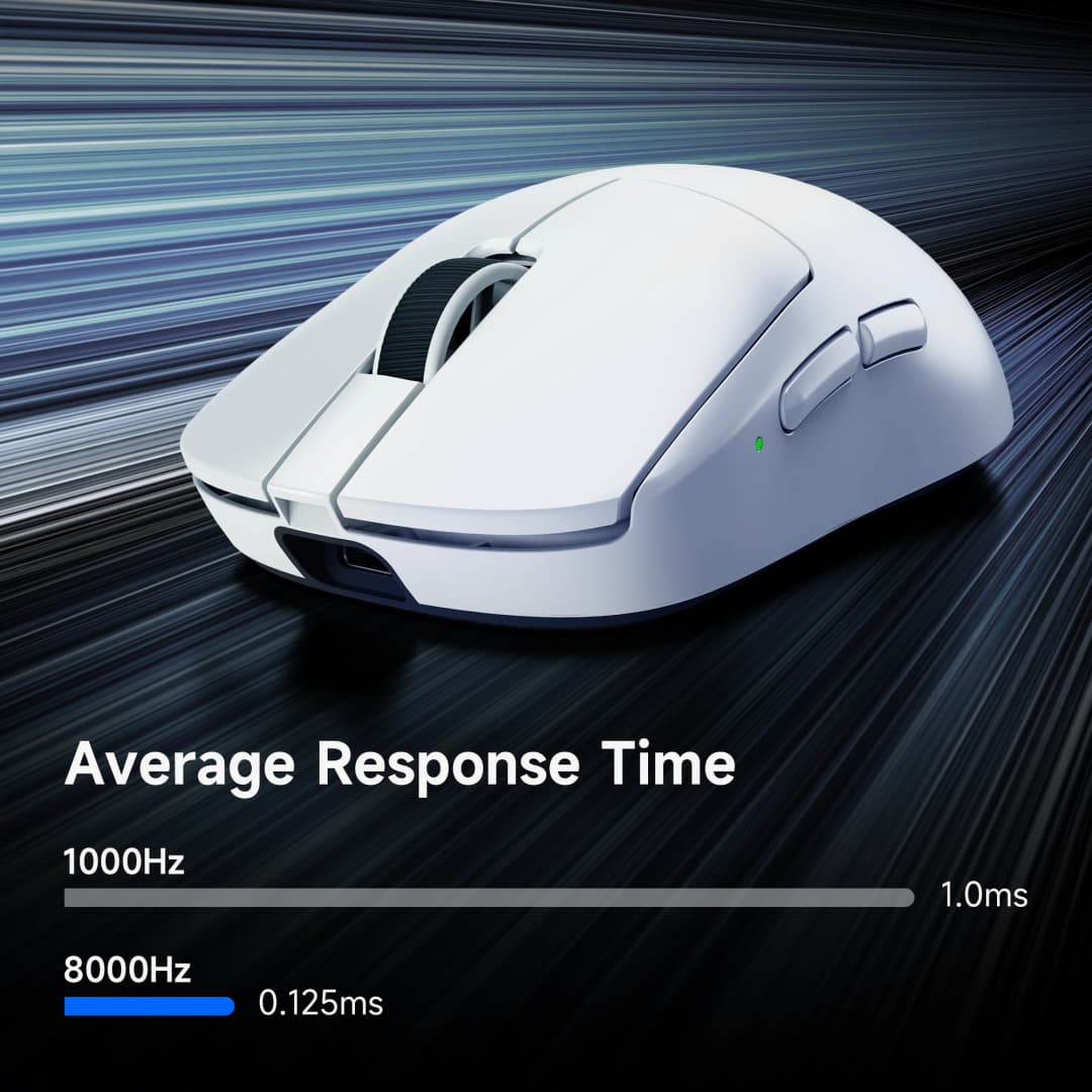 ماوس ألعاب لاسلكي خفيف الوزن MCHOSE A7 V2 معدل استطلاع مزدوج 8000 هرتز PAW3950 TI ماوس ألعاب إلكترونية ومكتب - 3