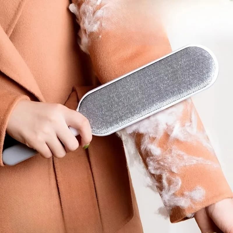 مزيل شعر الحيوانات الأليفة مزدوج الوجهين فرشاة لاصقة كهروستاتيكية يدوية لتنظيف ملابس القطط والكلاب والأثاث والسجاد - 3