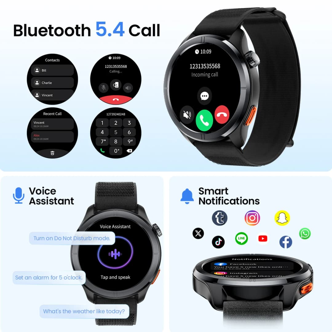 HAYLOU Solar Neo 2 Voice Calling Smartwatch 1.43'' HD AMOLED Display 24h Health Monitoring 150+ Sports Modes 1ATM Smart Watch - 4