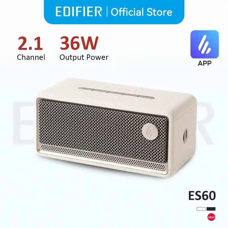Edifier ES60 Portable Bluetooth Speaker Mini Sound Box Wireless Sound Bar 36W RMS Outdoor IP66 Waterproof Long Battery Life