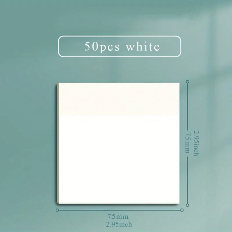 50 ورقة شفافة مثبت ملاحظة منصات مقاوم للماء ذاتية اللصق مذكرة المفكرة اللوازم المكتبية المدرسية القرطاسية - 5