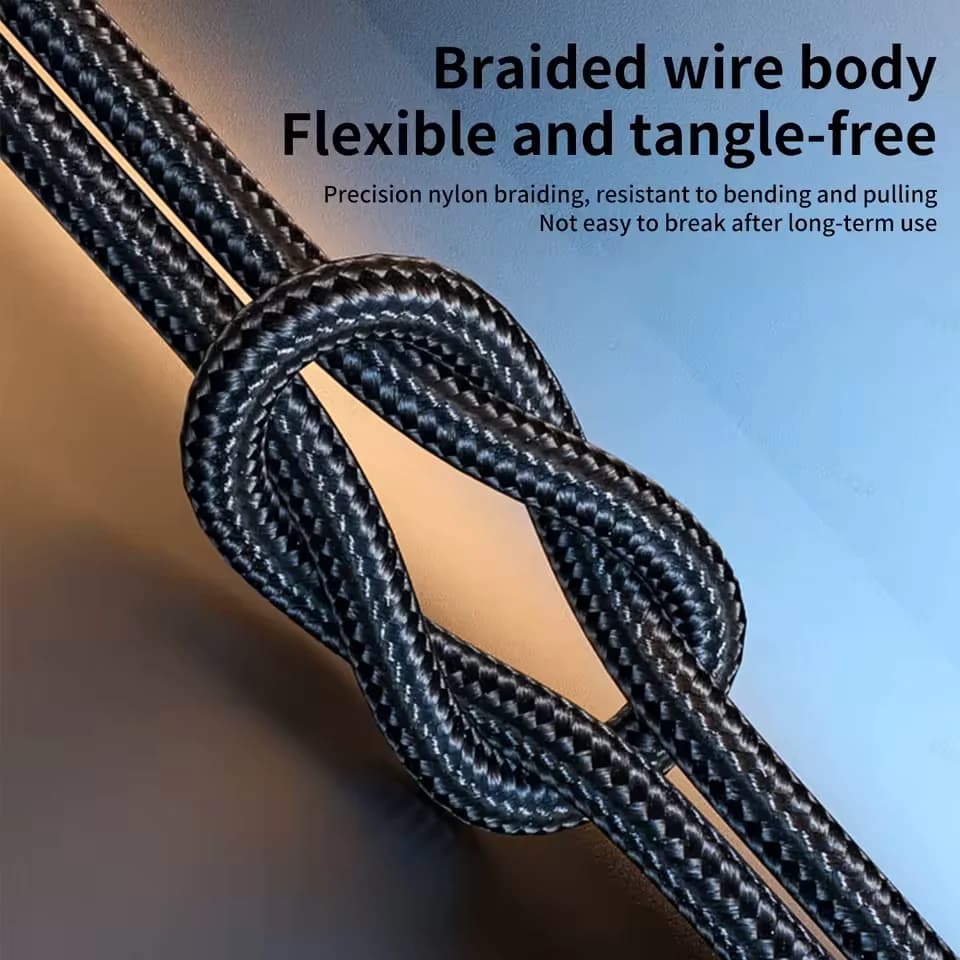 كابل USB 3 في 1 / 4 في 1 من النوع C USB Micro لهاتف آيفون وسامسونج وهواوي وشاومي متعدد المنافذ وسلك شحن متعدد - 4