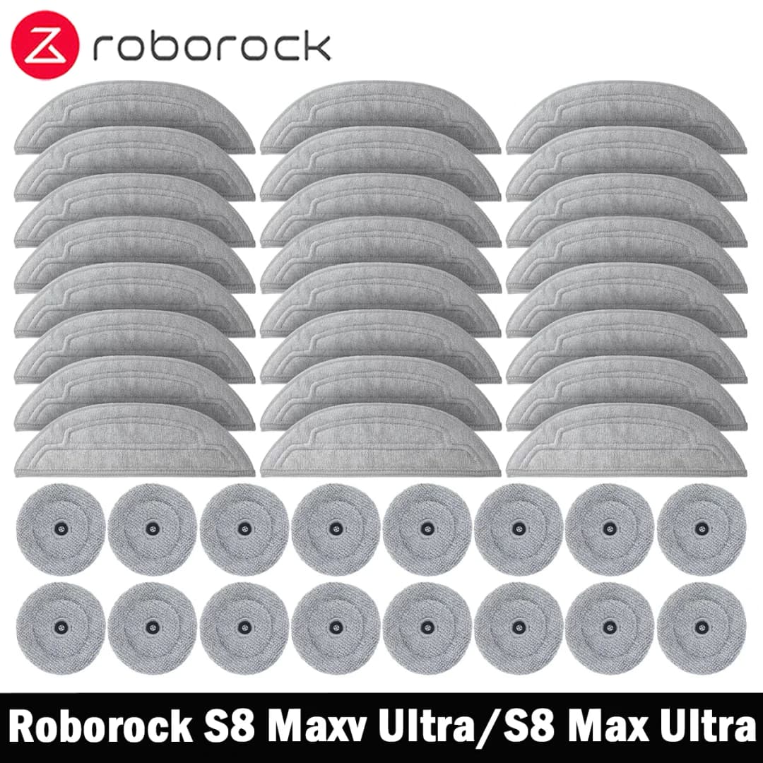Mop Pads Roborock S8 Maxv Ultra / S8 Max Ultra Robot Vacuum Cleaner Replacements Spare Parts Rag Small Mop Cloths Accessories