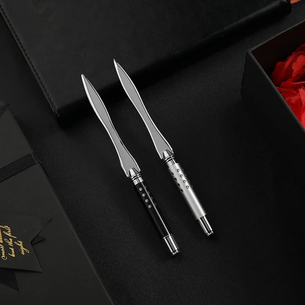 1pc envelope opening metal letter opener, metal cutting letter opener, creative office gifts gift cutting letter knife - 4
