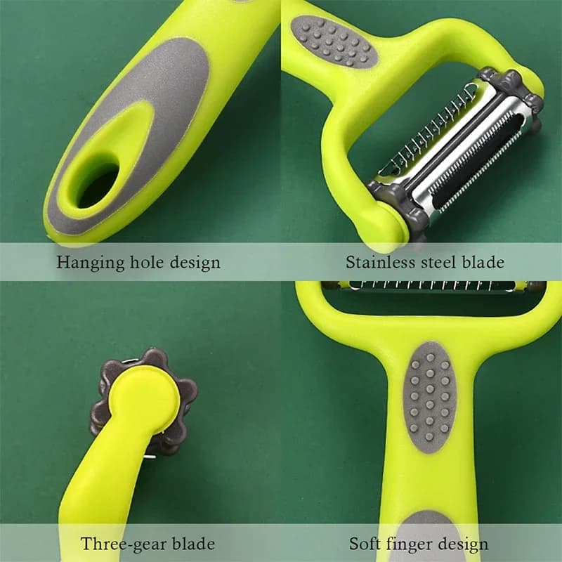 3 In 1 Rotary Peeler Fruit Vegetables Cabbage Graters Salad Carrot Potato Slicer Kitchen Multifunction Grater Julienne Peeler - 5