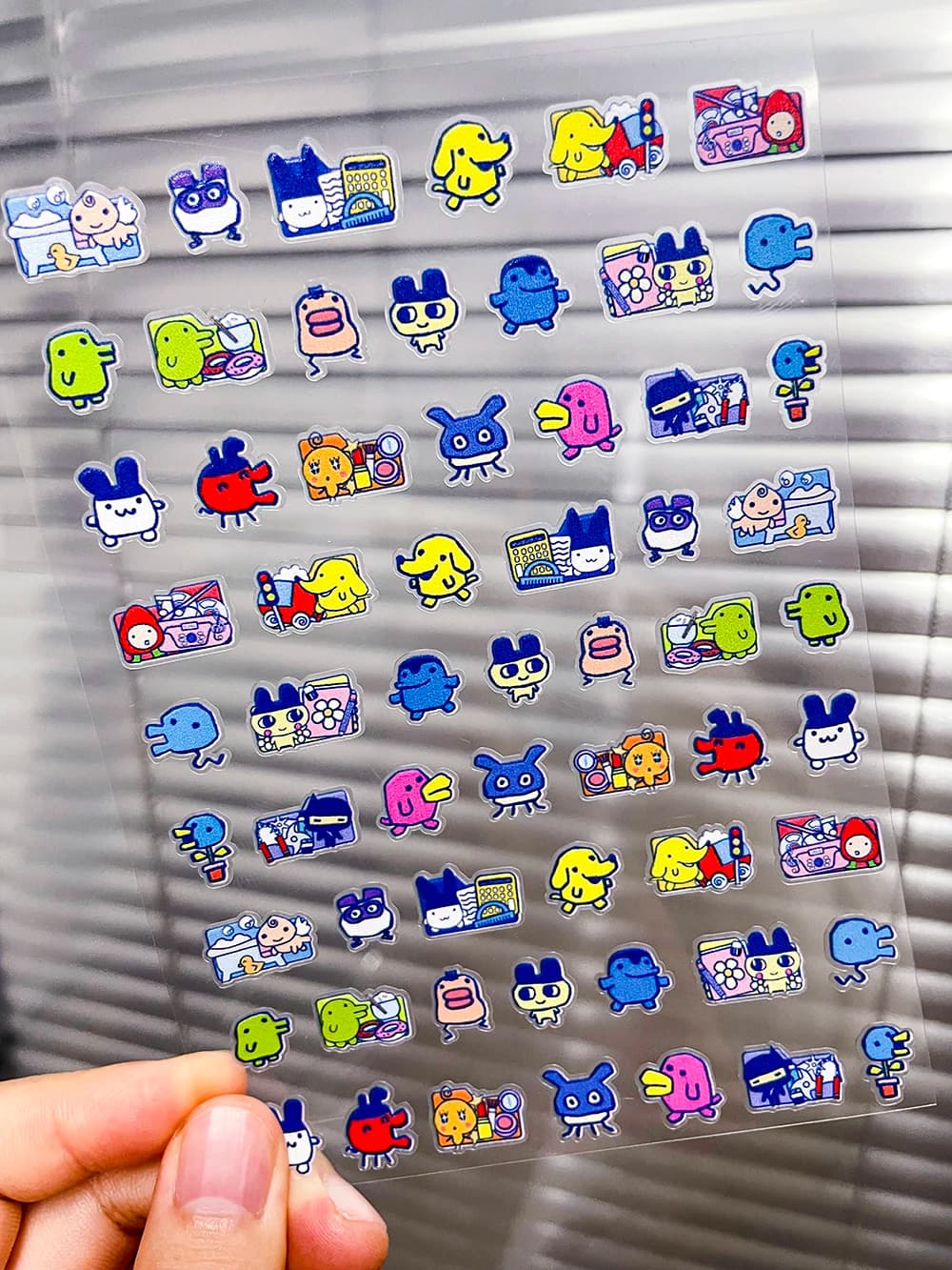 Kawaii Y2K Cute Pet Japanese Anime Self Adhesive Nail Sliders Pixel Style Mini Hand Account Diy Accessory Korean Nail Sticker - 3