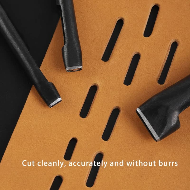 WUTA 1pc Basic Series Leather Oblong Belt Hole Puncher Oval Hole Strap Watch Band Heavy Duty Flat Hollow Punch DIY Craft Tools - 2