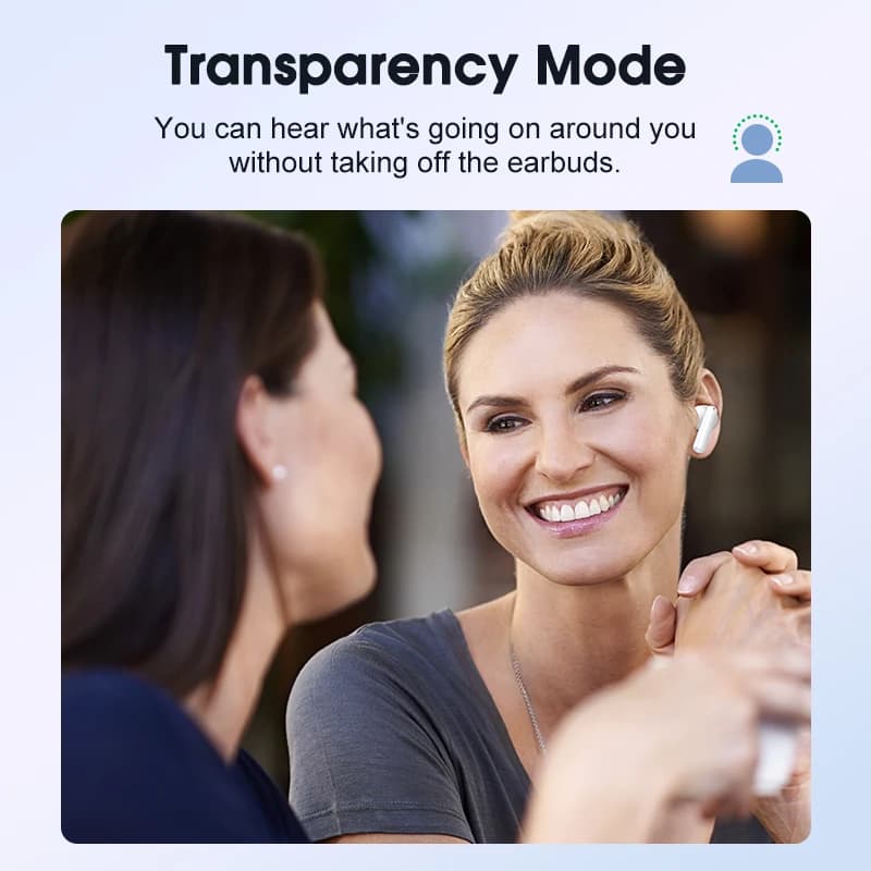 سماعات أذن لاسلكية QCY T13 ANC بلوتوث 5.3 مع إلغاء الضوضاء النشط سماعات رأس 4 ميكروفونات ENC سماعات أذن داخلية للألعاب - 3