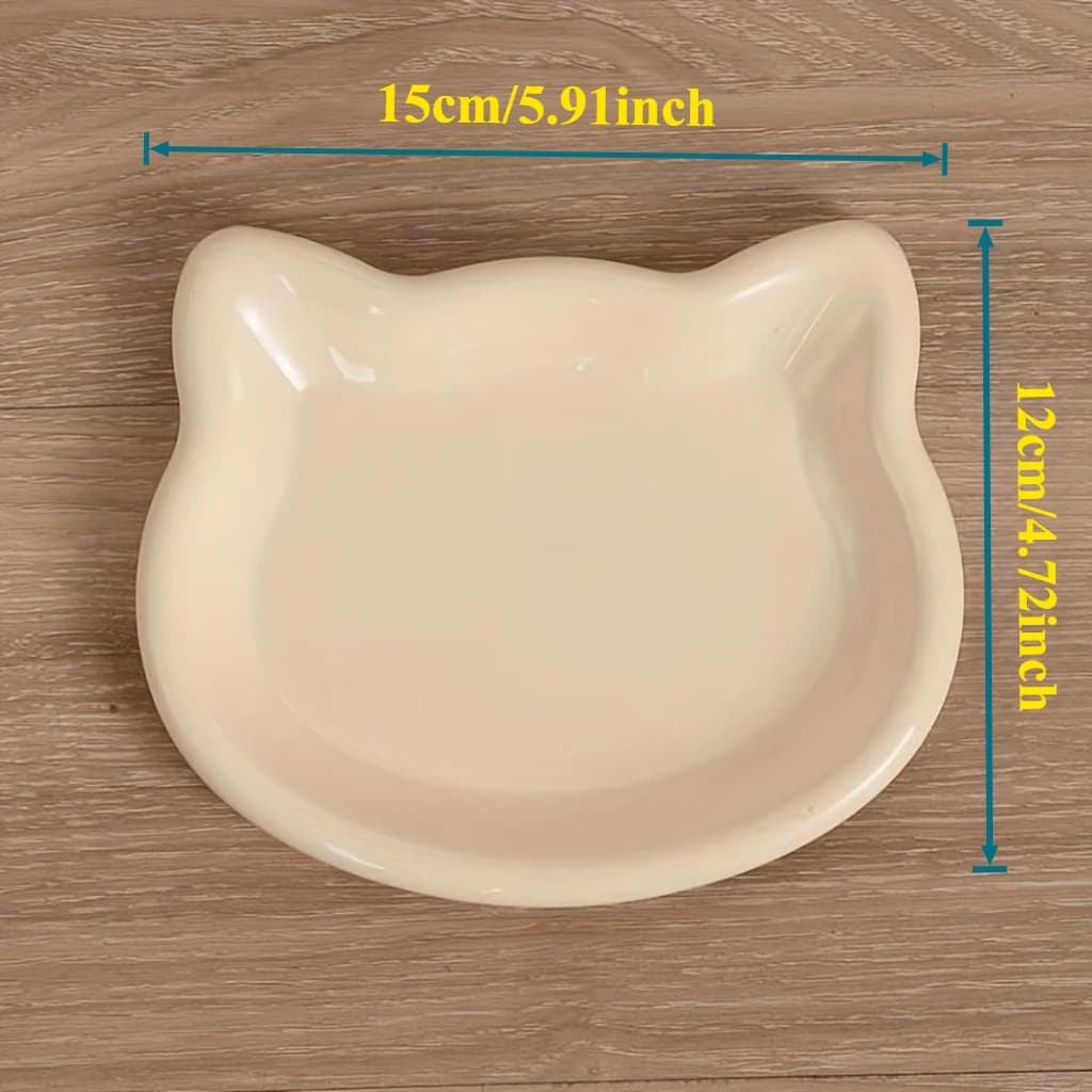 4-Color Pet Bowl Cat Food Dish Canned Snack Frozen Meal Plate for Dwarf Cats Premium Anti-Black-Nose Pet Dish Home Use Pet Bowl. - 6