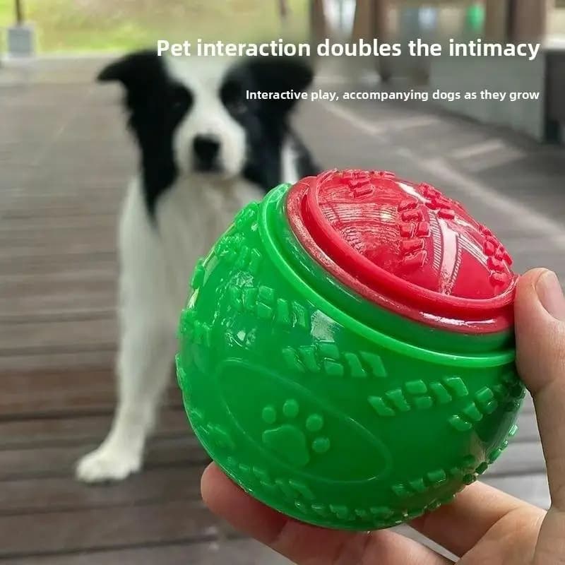 Dog Chew Ball Toy Drinding Teeth Bite-resistant Silicone Ball Puppy Toy Squeaky Teeth Cleaning Training Dog Toy Supplies - 5