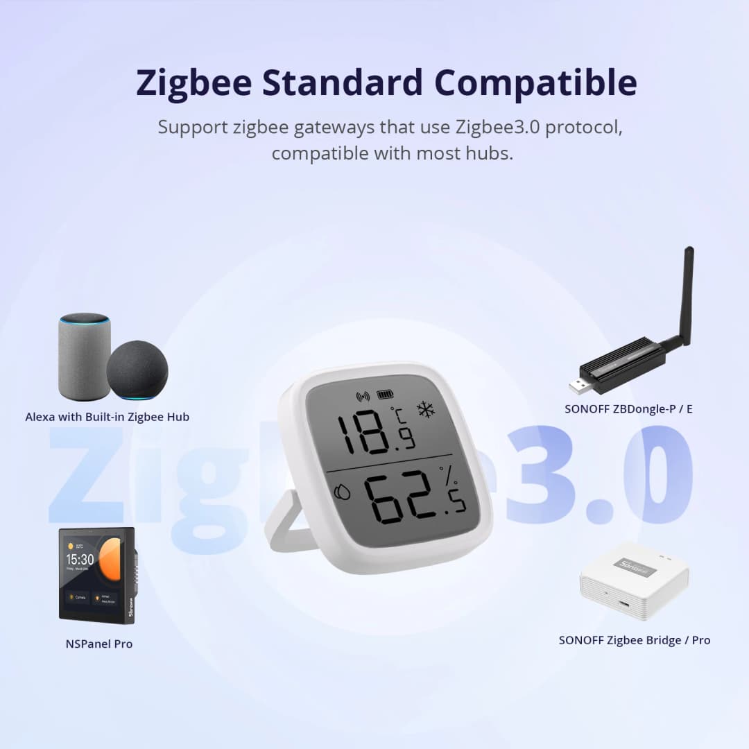 SONOFF SNZB-02D Zigbee LCD Smart Temperature Humidity Sensor Wireless Hygrometer Thermometer Alexa Google Home Alice - 3