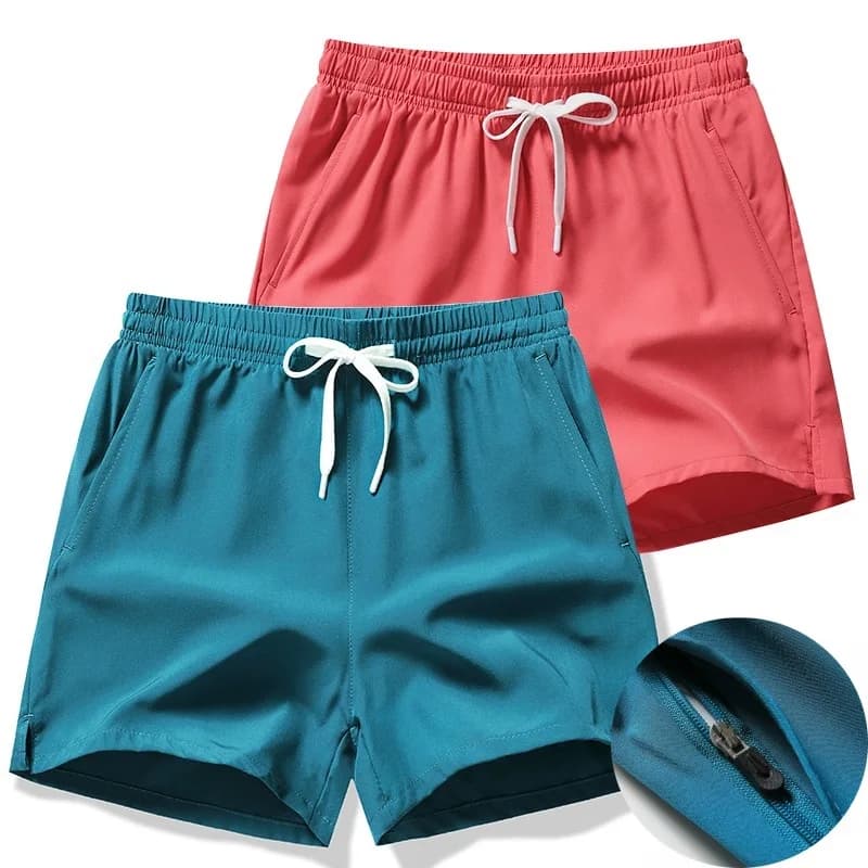 Gym Shorts Mens Sports Sweatpants Pockets Gym Casual Shorts Basic Lightweight Pants Running Jogging Beach Shorts Men Swimwear - 2