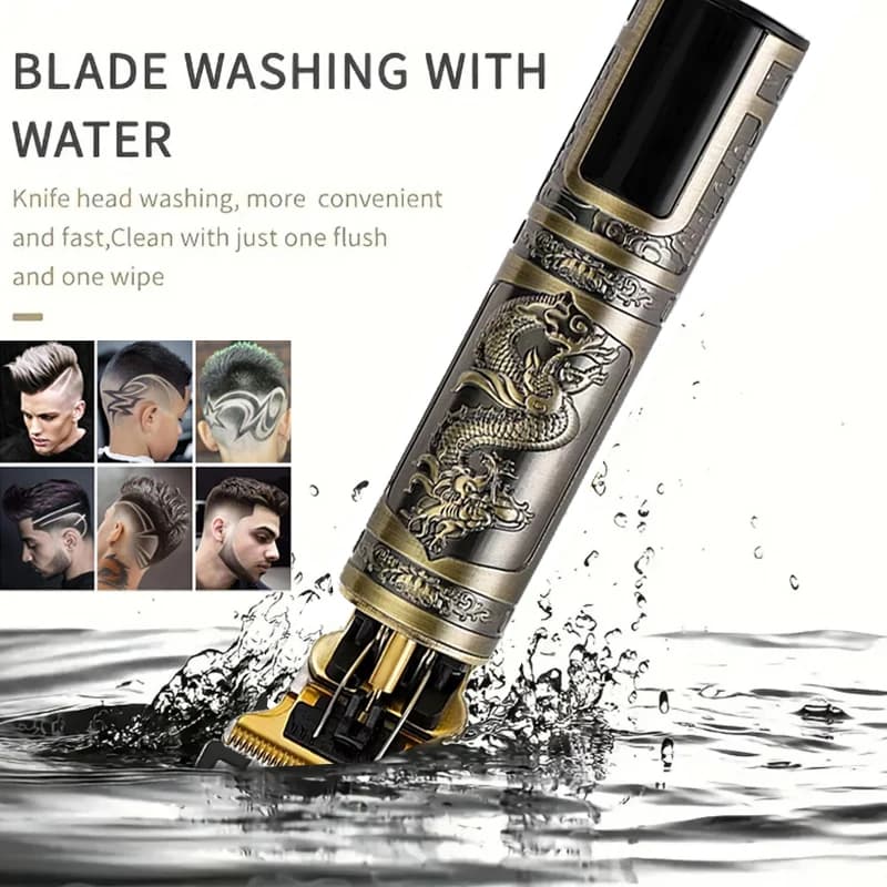 ماكينة حلاقة شعر للرجال قابلة للشحن T9 محمولة كلاسيكية تنظيف USB حلاق محترف ماكينة قص شعر ماكينة تشذيب اللحية - 3
